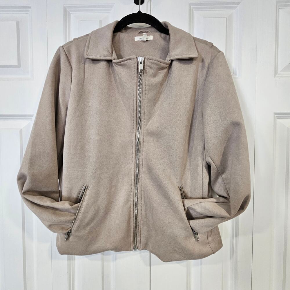 Maurice’s Faux Suede Gray Moto Jacket Medium
